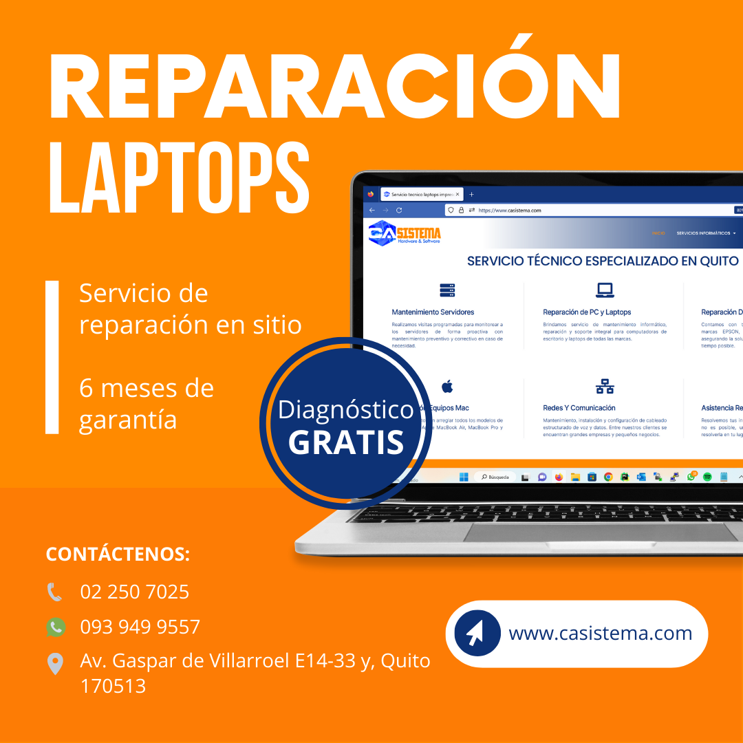reparacion de laptops en quito Servicio tecnico laptops impresoras Quito